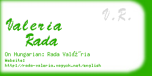 valeria rada business card